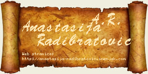Anastasija Radibratović vizit kartica